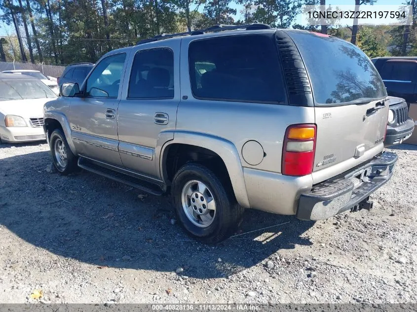 2002 Chevrolet Tahoe Lt VIN: 1GNEC13Z22R197594 Lot: 40828136