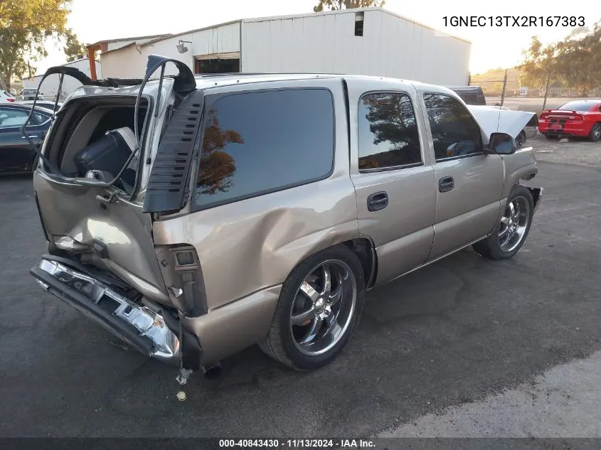 2002 Chevrolet Tahoe Ls VIN: 1GNEC13TX2R167383 Lot: 40843430