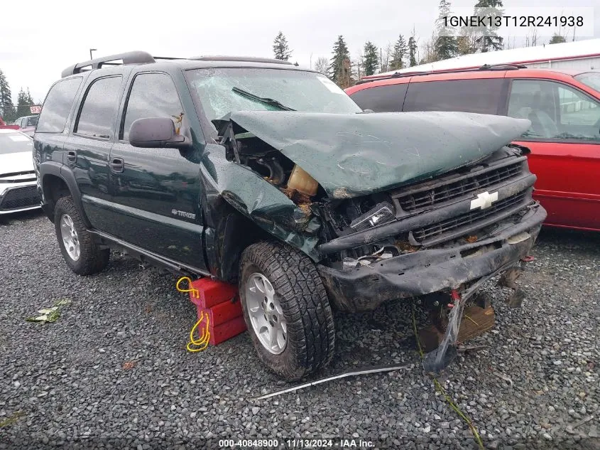 2002 Chevrolet Tahoe Z71 VIN: 1GNEK13T12R241938 Lot: 40848900