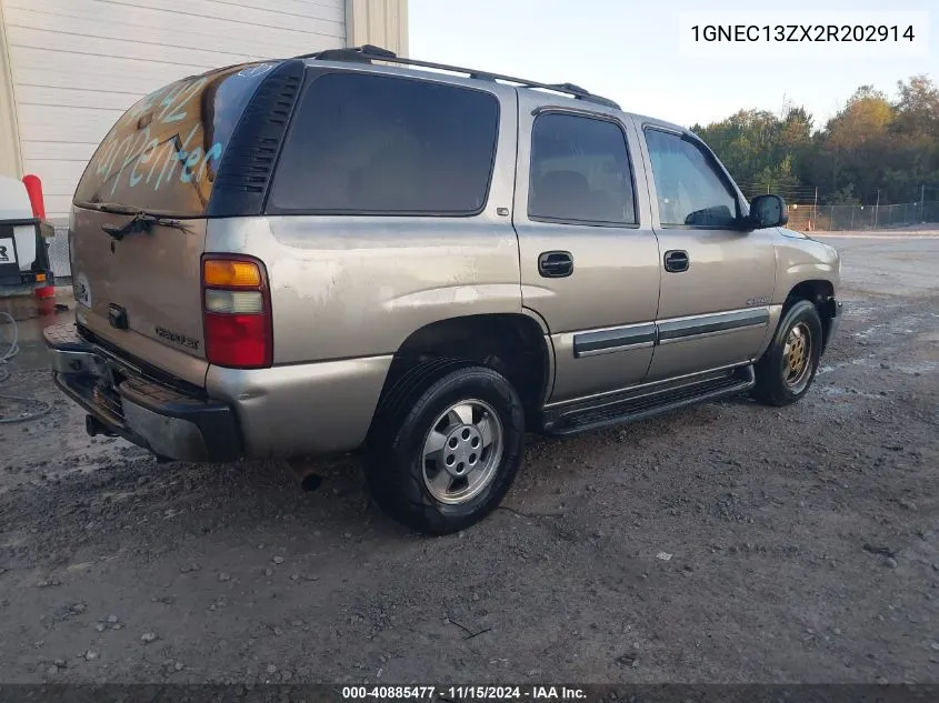 2002 Chevrolet Tahoe Ls VIN: 1GNEC13ZX2R202914 Lot: 40885477