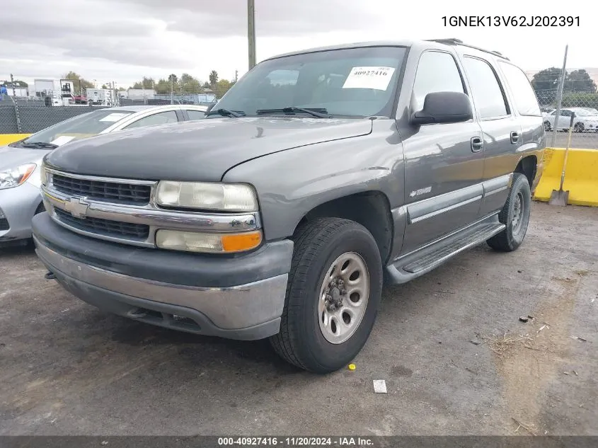 2002 Chevrolet Tahoe Ls VIN: 1GNEK13V62J202391 Lot: 40927416