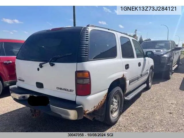 2003 Chevrolet Tahoe K1500 VIN: 1GNEK13Z73J284121 Lot: 30047058