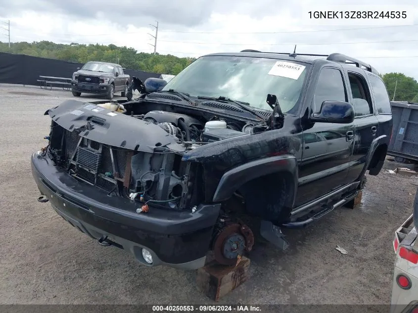 2003 Chevrolet Tahoe Z71 VIN: 1GNEK13Z83R244535 Lot: 40250553