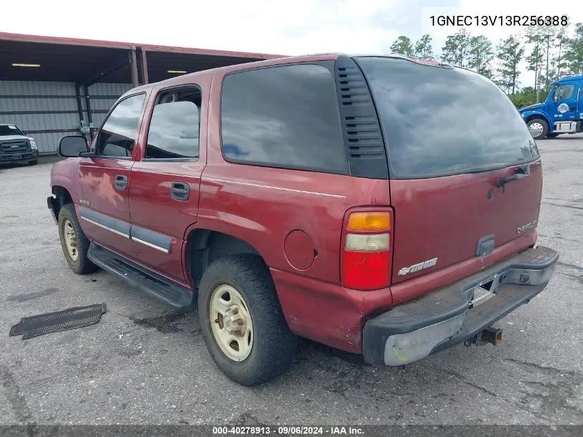 2003 Chevrolet Tahoe Ls VIN: 1GNEC13V13R256388 Lot: 40278913