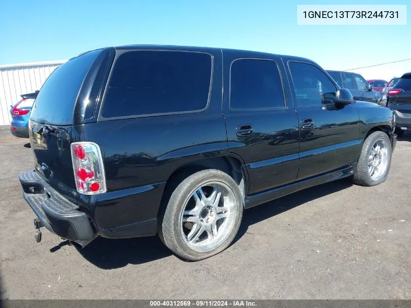 2003 Chevrolet Tahoe Lt VIN: 1GNEC13T73R244731 Lot: 40312569