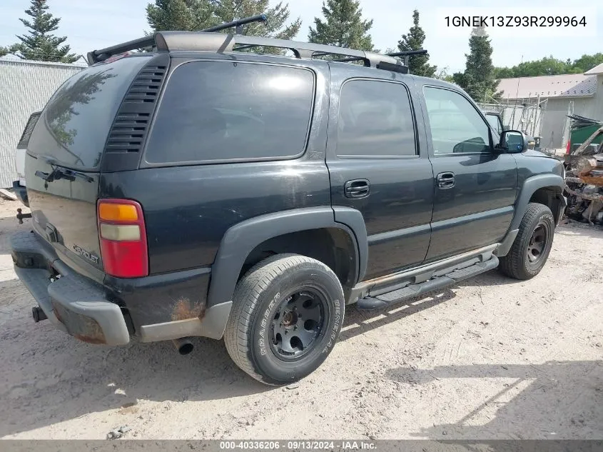 2003 Chevrolet Tahoe Ls/Lt/Z71 VIN: 1GNEK13Z93R299964 Lot: 40336206