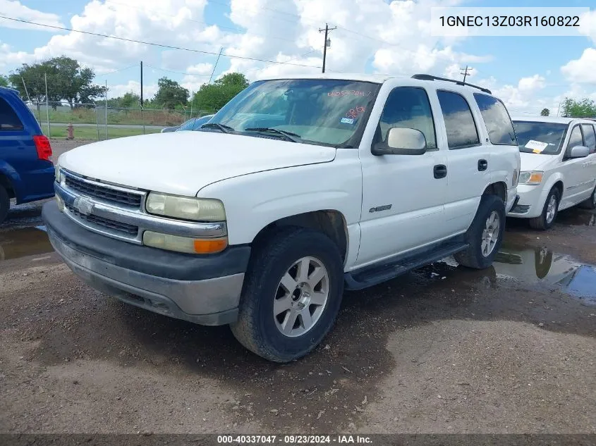 1GNEC13Z03R160822 2003 Chevrolet Tahoe Ls