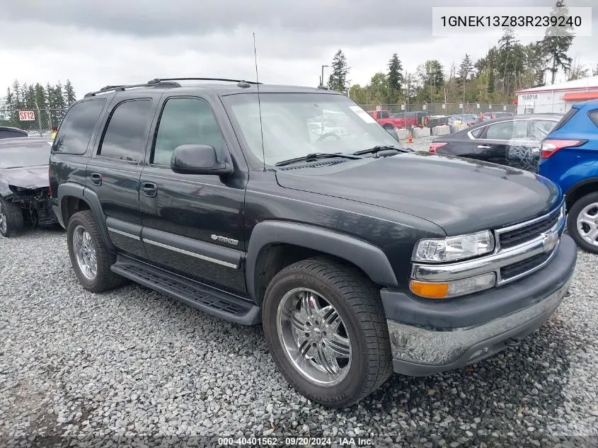 2003 Chevrolet Tahoe Lt VIN: 1GNEK13Z83R239240 Lot: 40401562