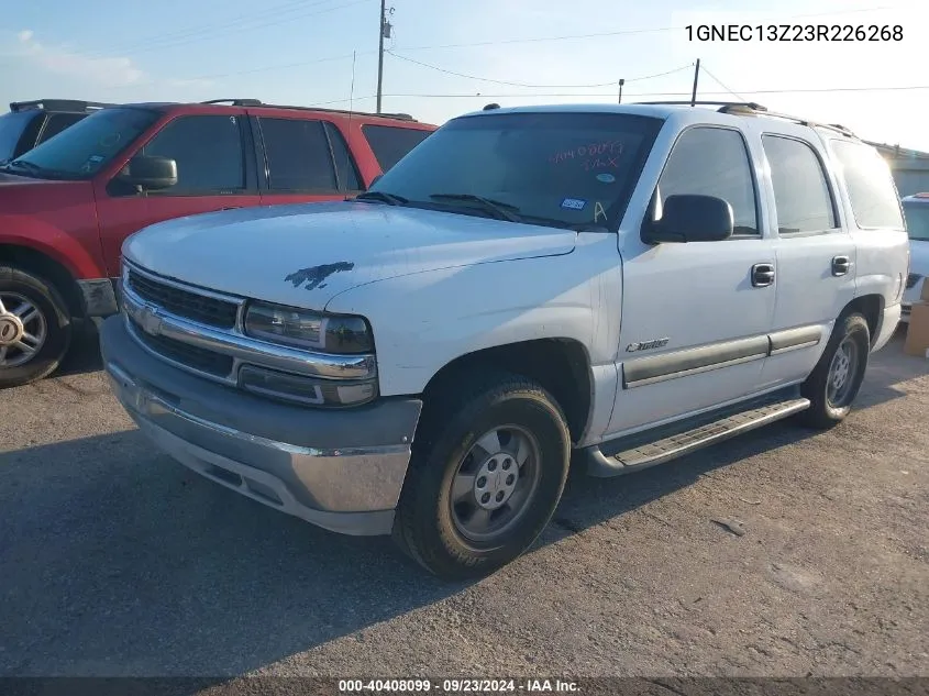 2003 Chevrolet Tahoe Ls VIN: 1GNEC13Z23R226268 Lot: 40408099