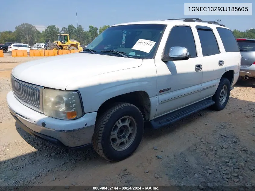 2003 Chevrolet Tahoe Ls VIN: 1GNEC13Z93J185605 Lot: 40432144