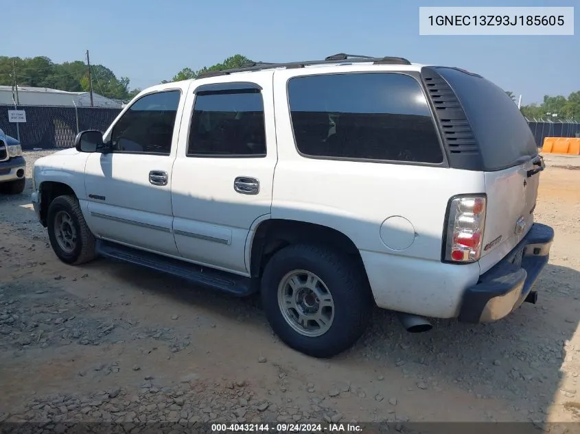 1GNEC13Z93J185605 2003 Chevrolet Tahoe Ls