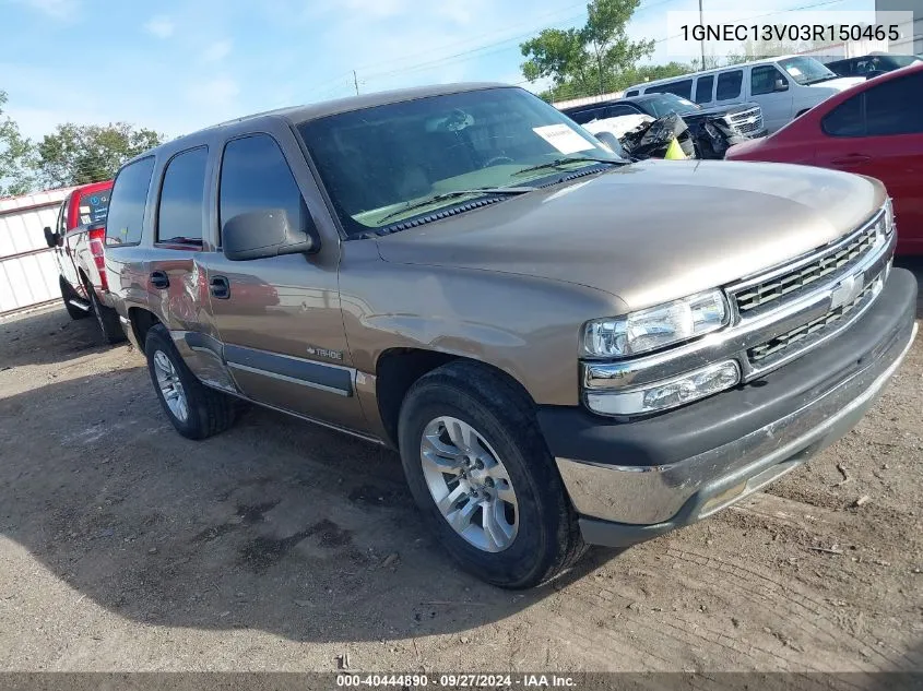 2003 Chevrolet Tahoe Ls VIN: 1GNEC13V03R150465 Lot: 40444890