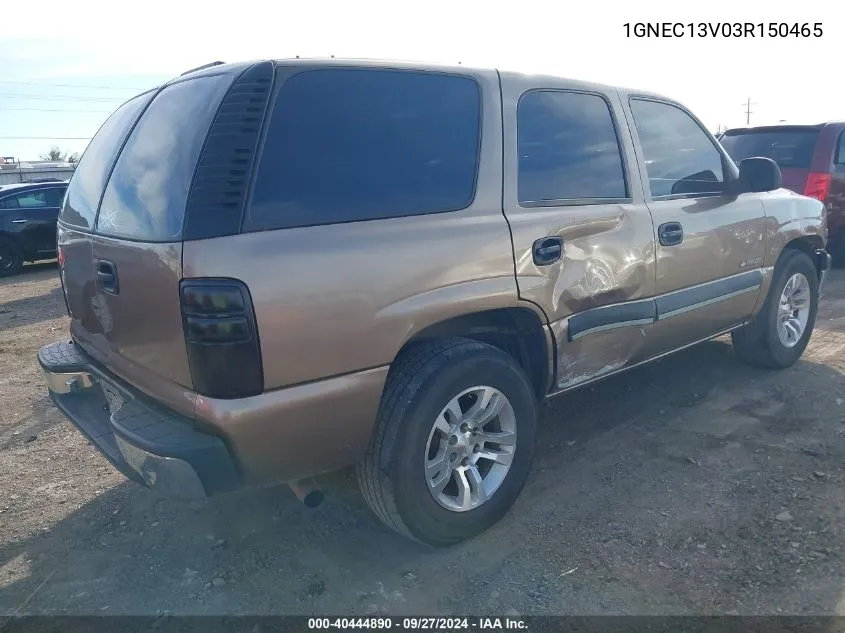 1GNEC13V03R150465 2003 Chevrolet Tahoe Ls