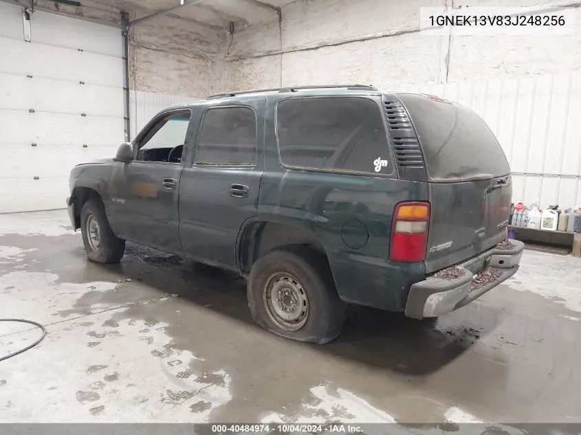 2003 Chevrolet Tahoe Ls VIN: 1GNEK13V83J248256 Lot: 40484974