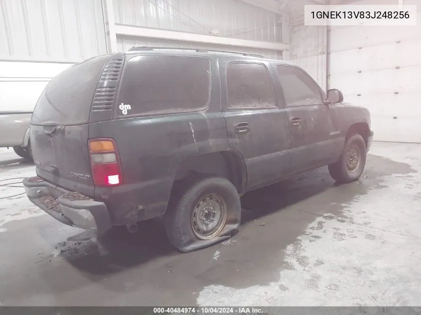 2003 Chevrolet Tahoe Ls VIN: 1GNEK13V83J248256 Lot: 40484974