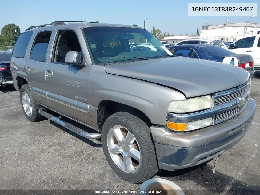 2003 Chevrolet Tahoe Lt VIN: 1GNEC13T83R249467 Lot: 40485156