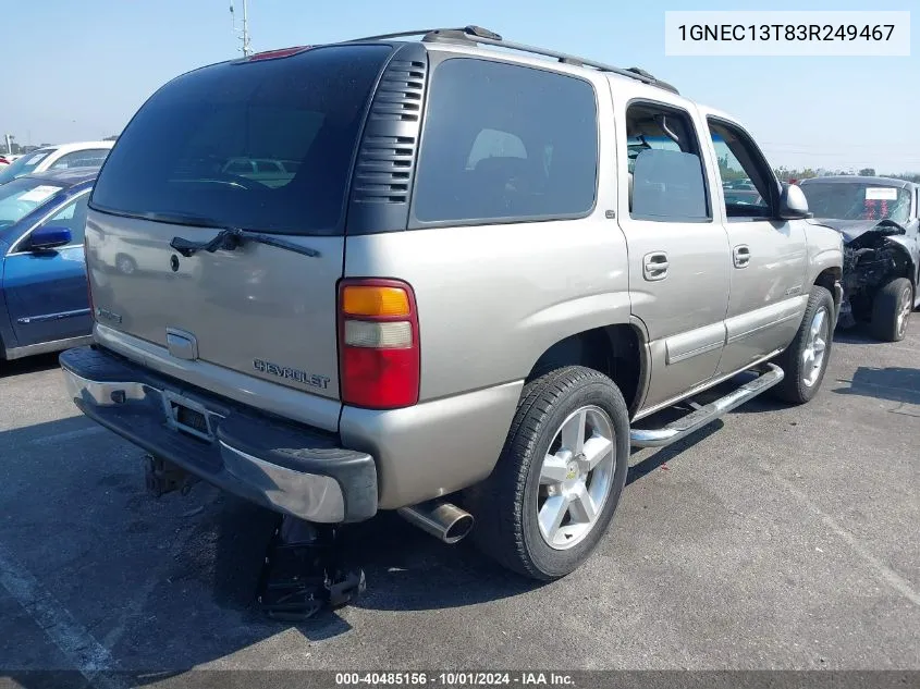 1GNEC13T83R249467 2003 Chevrolet Tahoe Lt