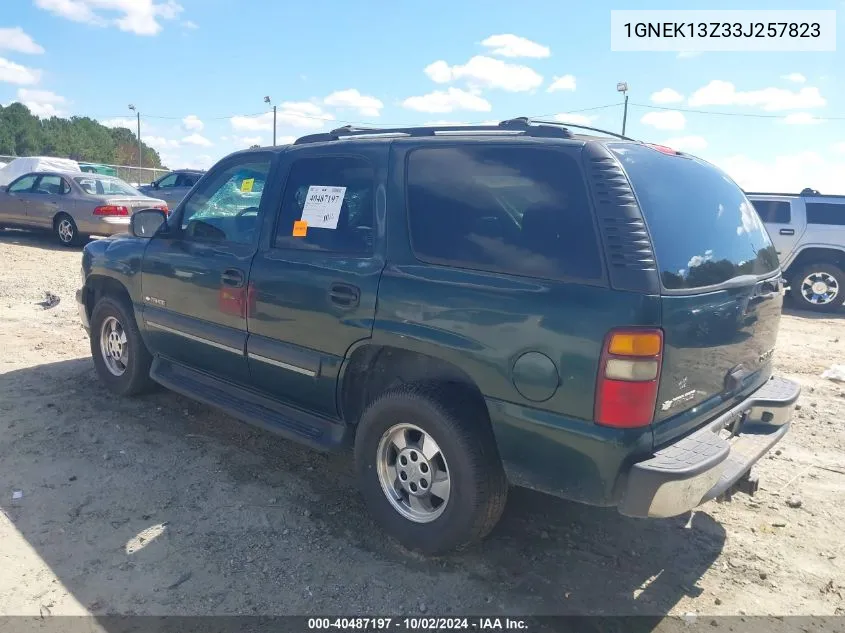 2003 Chevrolet Tahoe Ls VIN: 1GNEK13Z33J257823 Lot: 40487197