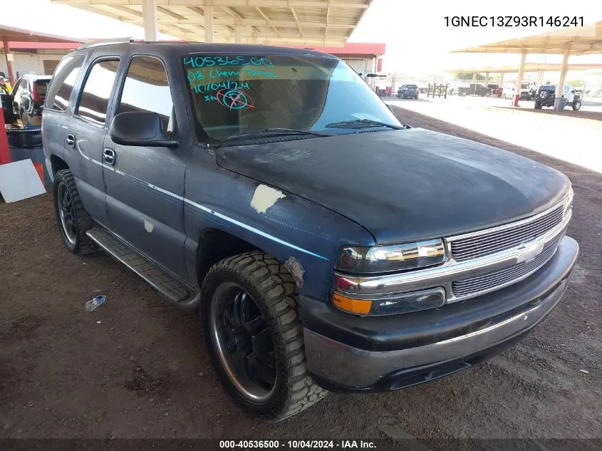 2003 Chevrolet Tahoe Ls VIN: 1GNEC13Z93R146241 Lot: 40536500