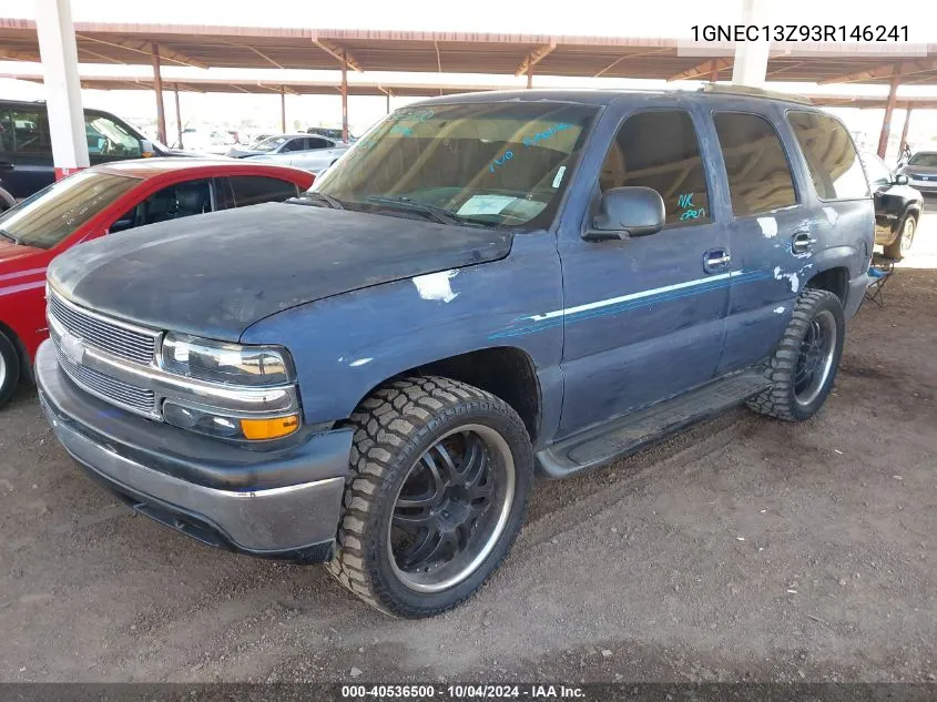 2003 Chevrolet Tahoe Ls VIN: 1GNEC13Z93R146241 Lot: 40536500