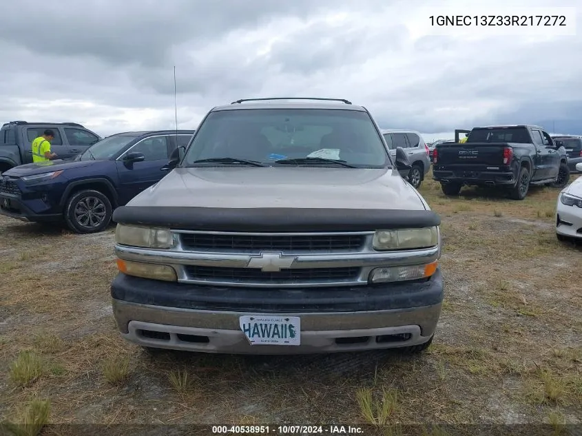 2003 Chevrolet Tahoe Ls VIN: 1GNEC13Z33R217272 Lot: 40538951