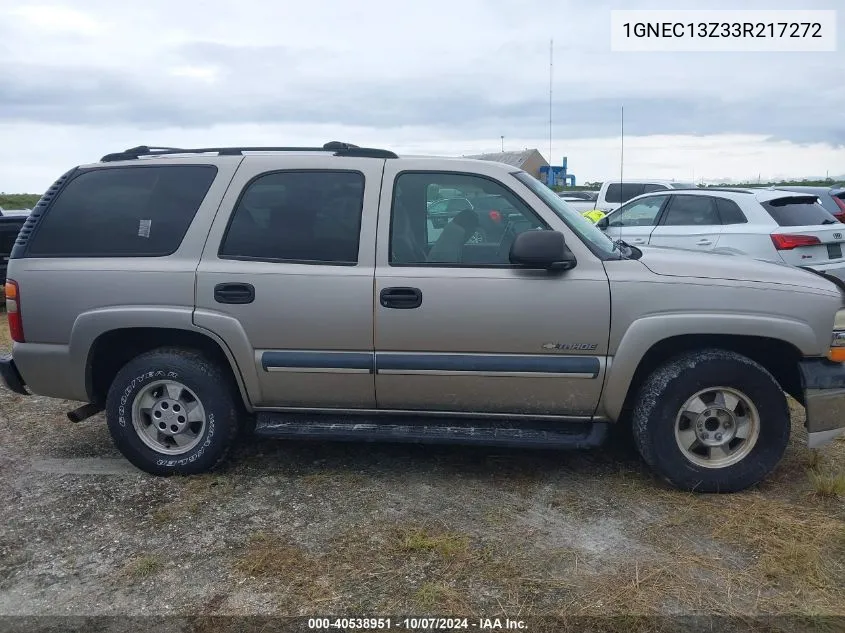 2003 Chevrolet Tahoe Ls VIN: 1GNEC13Z33R217272 Lot: 40538951