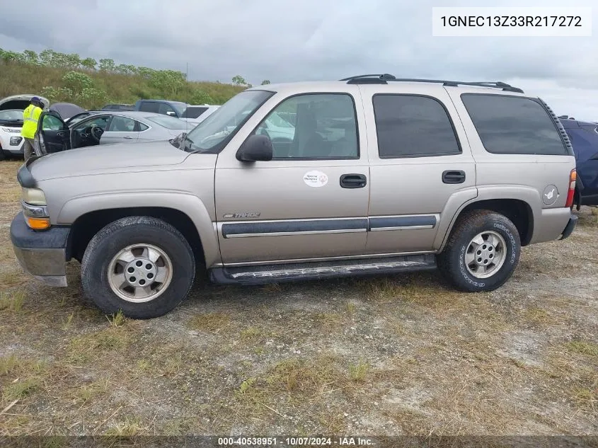 2003 Chevrolet Tahoe Ls VIN: 1GNEC13Z33R217272 Lot: 40538951