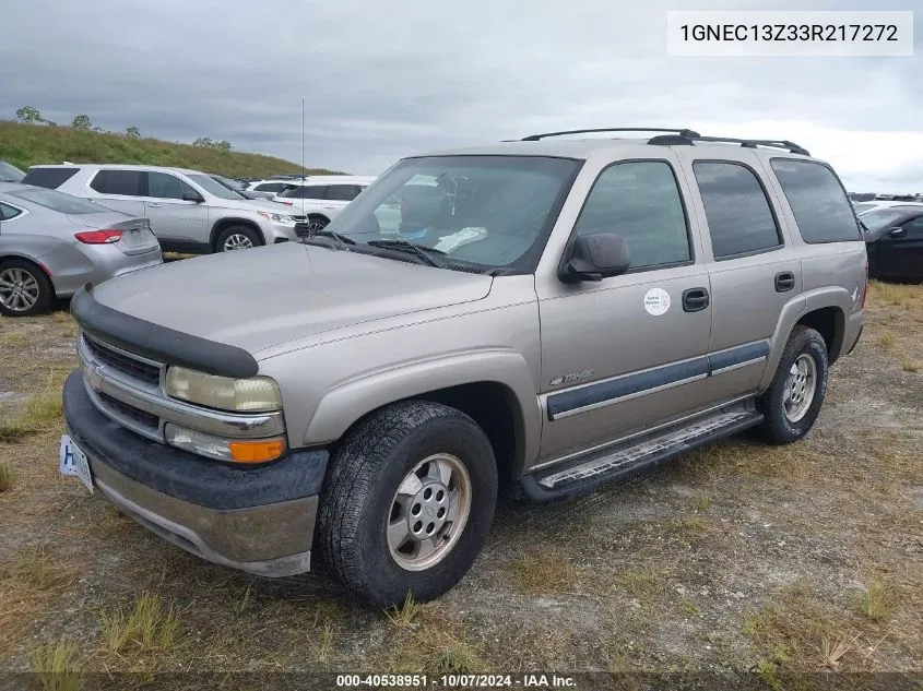 2003 Chevrolet Tahoe Ls VIN: 1GNEC13Z33R217272 Lot: 40538951