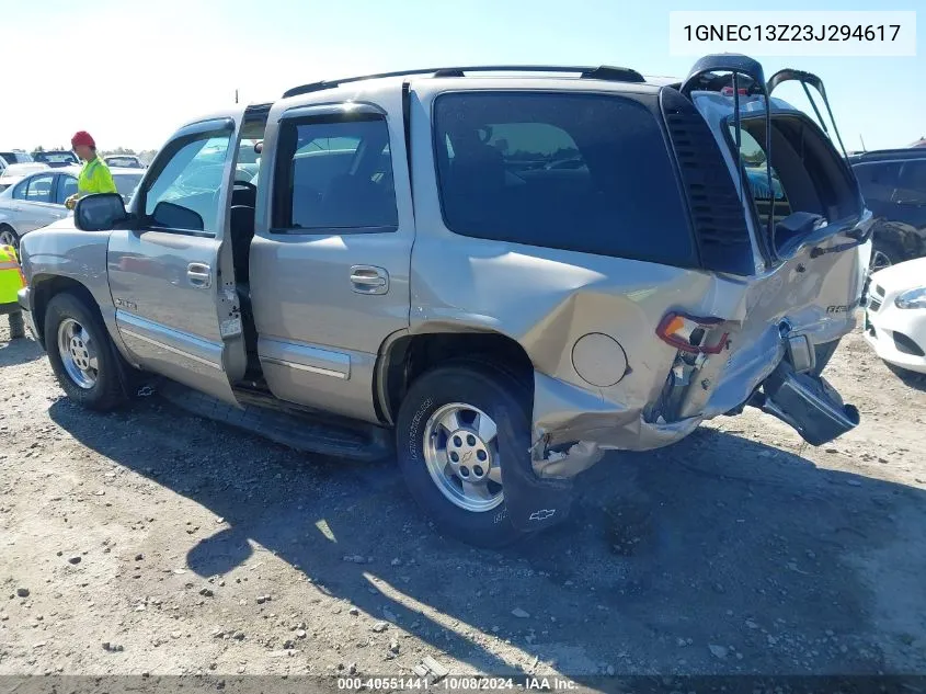 1GNEC13Z23J294617 2003 Chevrolet Tahoe Lt