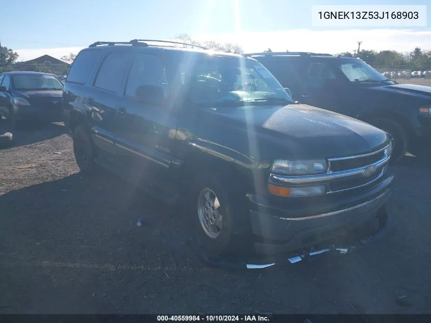 2003 Chevrolet Tahoe Lt VIN: 1GNEK13Z53J168903 Lot: 40559984