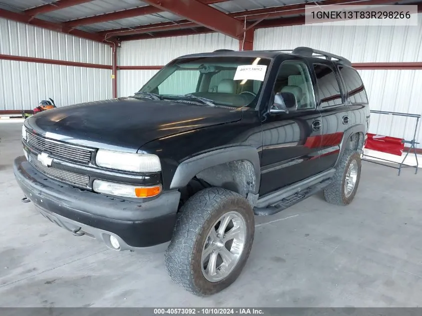 2003 Chevrolet Tahoe Z71 VIN: 1GNEK13T83R298266 Lot: 40573092