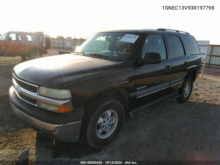 2003 Chevrolet Tahoe C1500 VIN: 1GNEC13V93R197798 Lot: 40580428