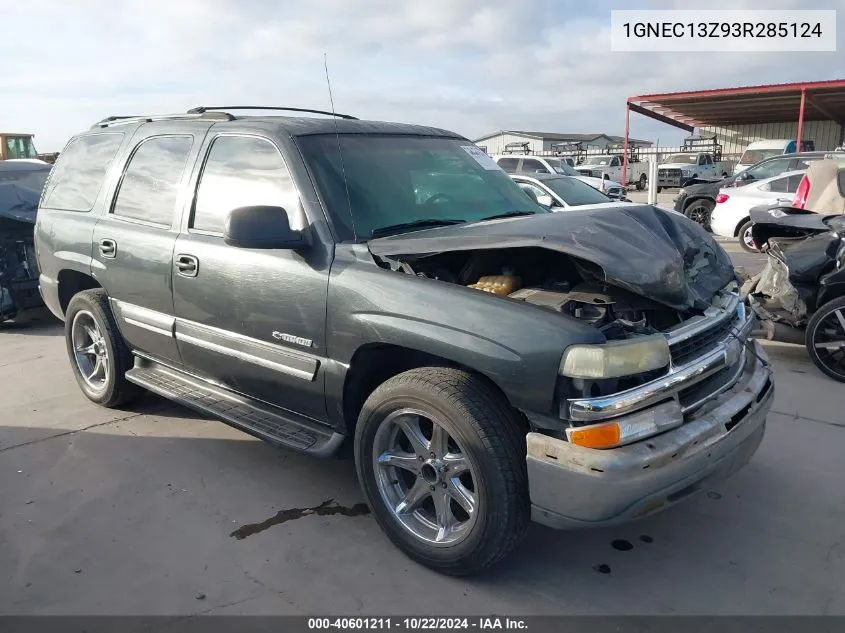 2003 Chevrolet Tahoe Ls VIN: 1GNEC13Z93R285124 Lot: 40601211