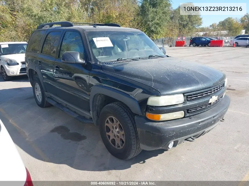 2003 Chevrolet Tahoe Z71 VIN: 1GNEK13Z23R213216 Lot: 40606892