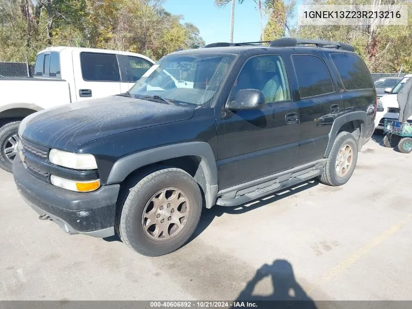 2003 Chevrolet Tahoe Z71 VIN: 1GNEK13Z23R213216 Lot: 40606892