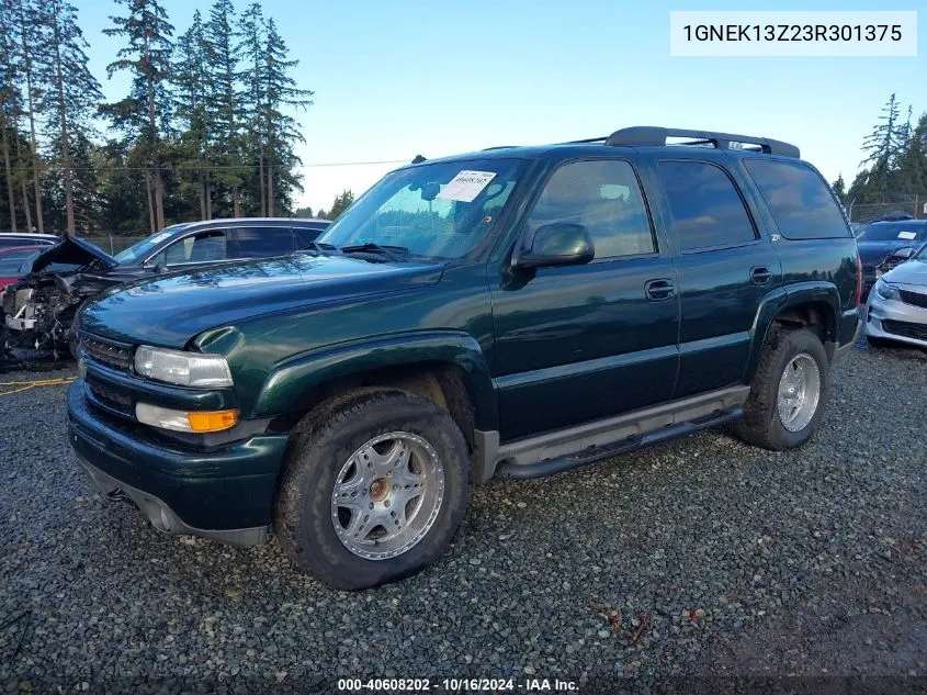 2003 Chevrolet Tahoe Z71 VIN: 1GNEK13Z23R301375 Lot: 40608202