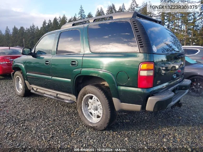 2003 Chevrolet Tahoe Z71 VIN: 1GNEK13Z23R301375 Lot: 40608202