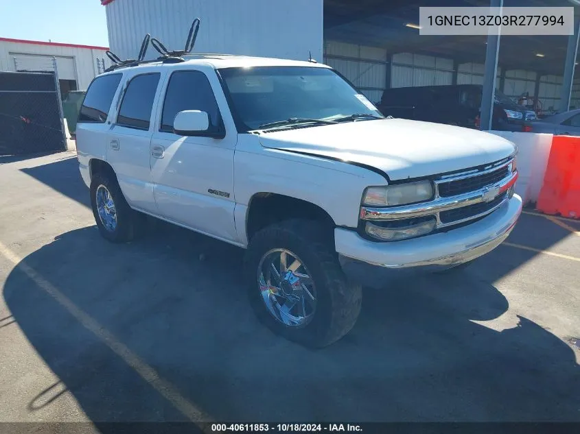 2003 Chevrolet Tahoe Lt VIN: 1GNEC13Z03R277994 Lot: 40611853