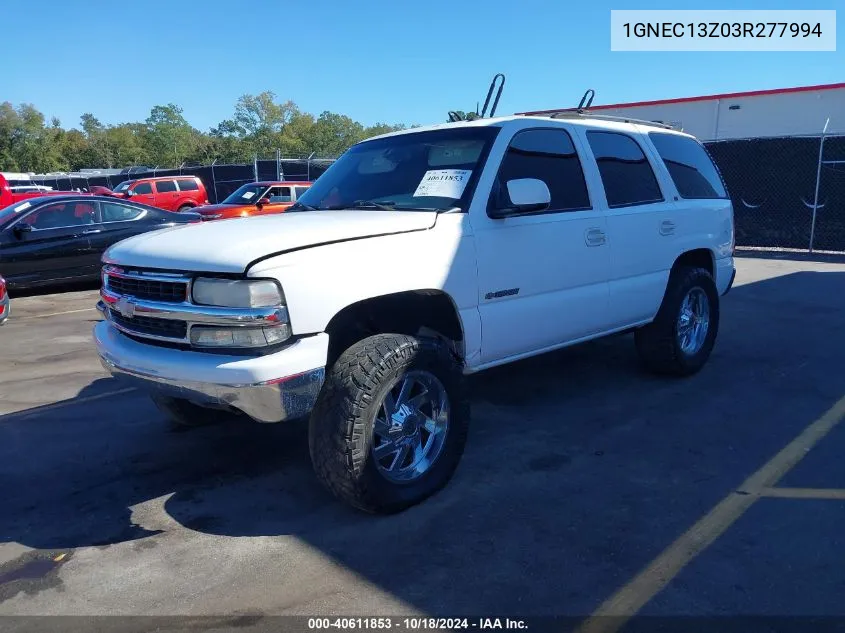 2003 Chevrolet Tahoe Lt VIN: 1GNEC13Z03R277994 Lot: 40611853