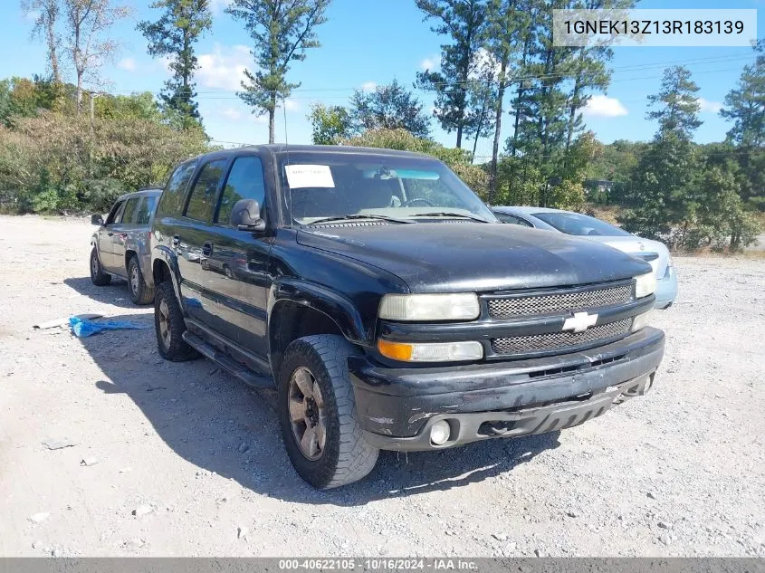 2003 Chevrolet Tahoe Z71 VIN: 1GNEK13Z13R183139 Lot: 40622105