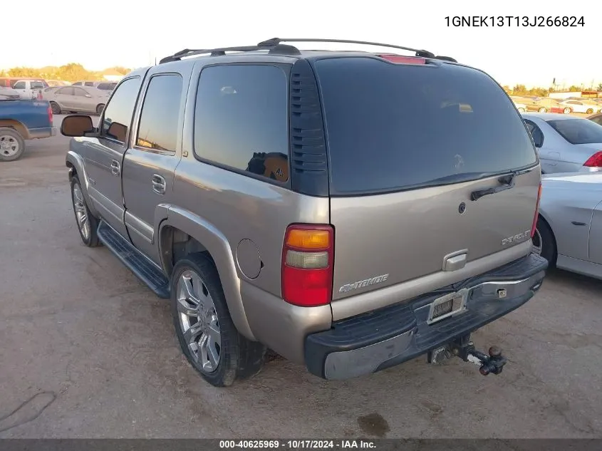 2003 Chevrolet Tahoe Lt VIN: 1GNEK13T13J266824 Lot: 40625969