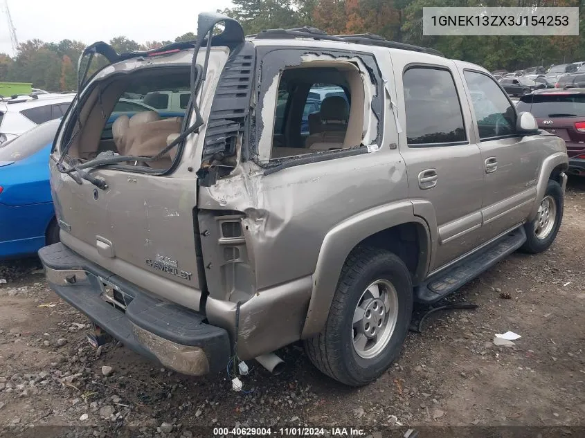 2003 Chevrolet Tahoe Lt VIN: 1GNEK13ZX3J154253 Lot: 40629004