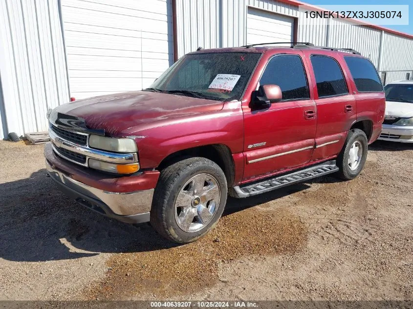 2003 Chevrolet Tahoe Lt VIN: 1GNEK13ZX3J305074 Lot: 40639207