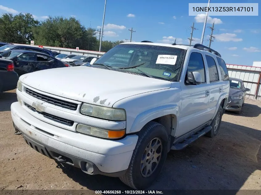 2003 Chevrolet Tahoe Z71 VIN: 1GNEK13Z53R147101 Lot: 40656268