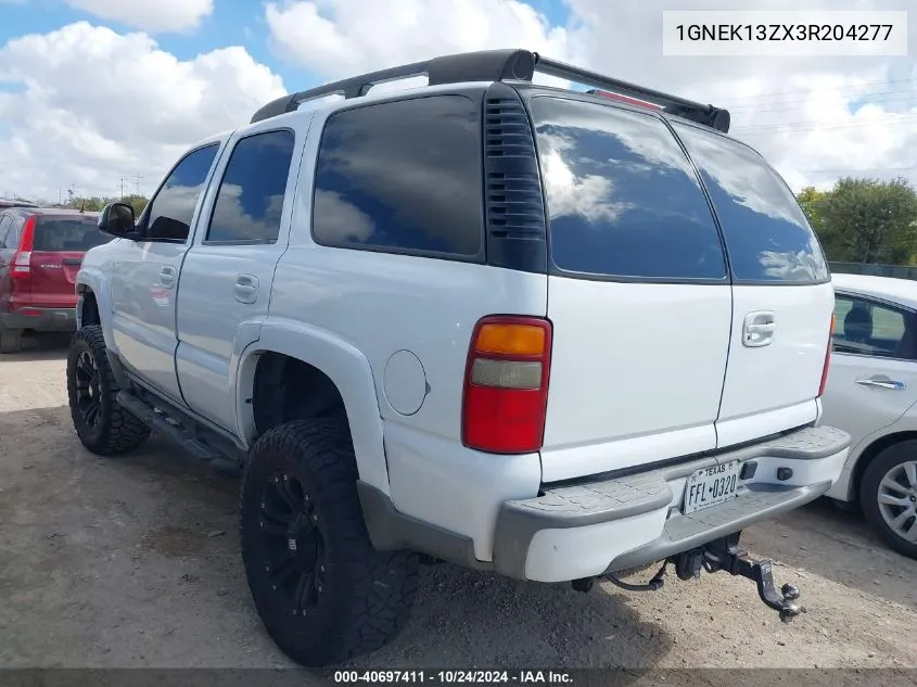 2003 Chevrolet Tahoe Z71 VIN: 1GNEK13ZX3R204277 Lot: 40697411