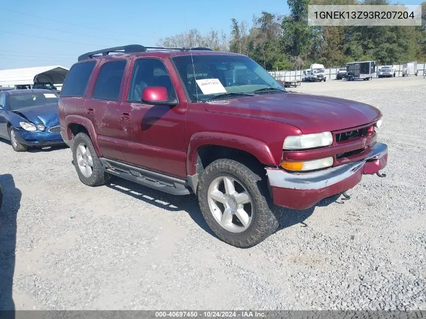 2003 Chevrolet Tahoe Z71 VIN: 1GNEK13Z93R207204 Lot: 40697450