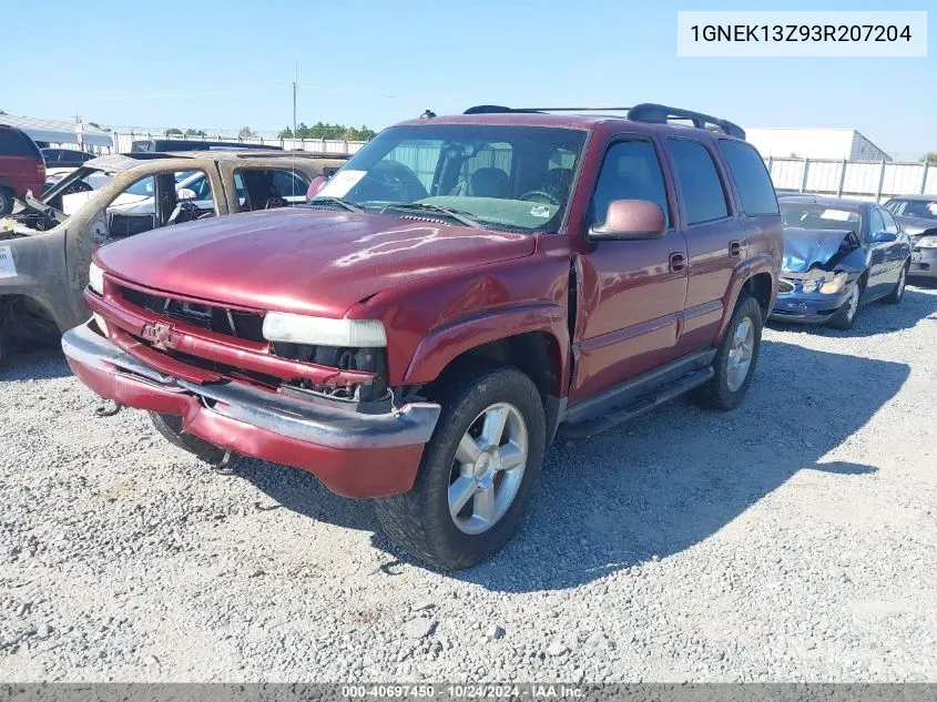 2003 Chevrolet Tahoe Z71 VIN: 1GNEK13Z93R207204 Lot: 40697450