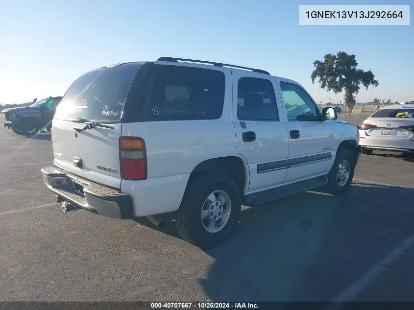 2003 Chevrolet Tahoe Ls VIN: 1GNEK13V13J292664 Lot: 40707667