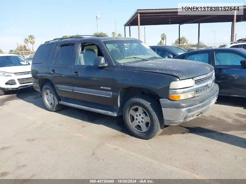 2003 Chevrolet Tahoe Ls VIN: 1GNEK13T83R152644 Lot: 40720480