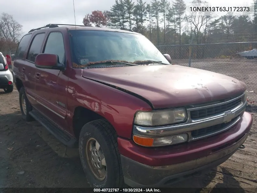 2003 Chevrolet Tahoe Lt VIN: 1GNEK13T63J172373 Lot: 40722767